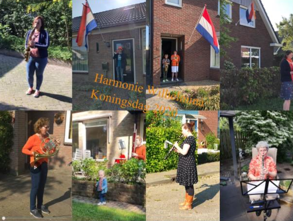 Harmonie Wilhelmina tijdens corona koningsdag 2020
